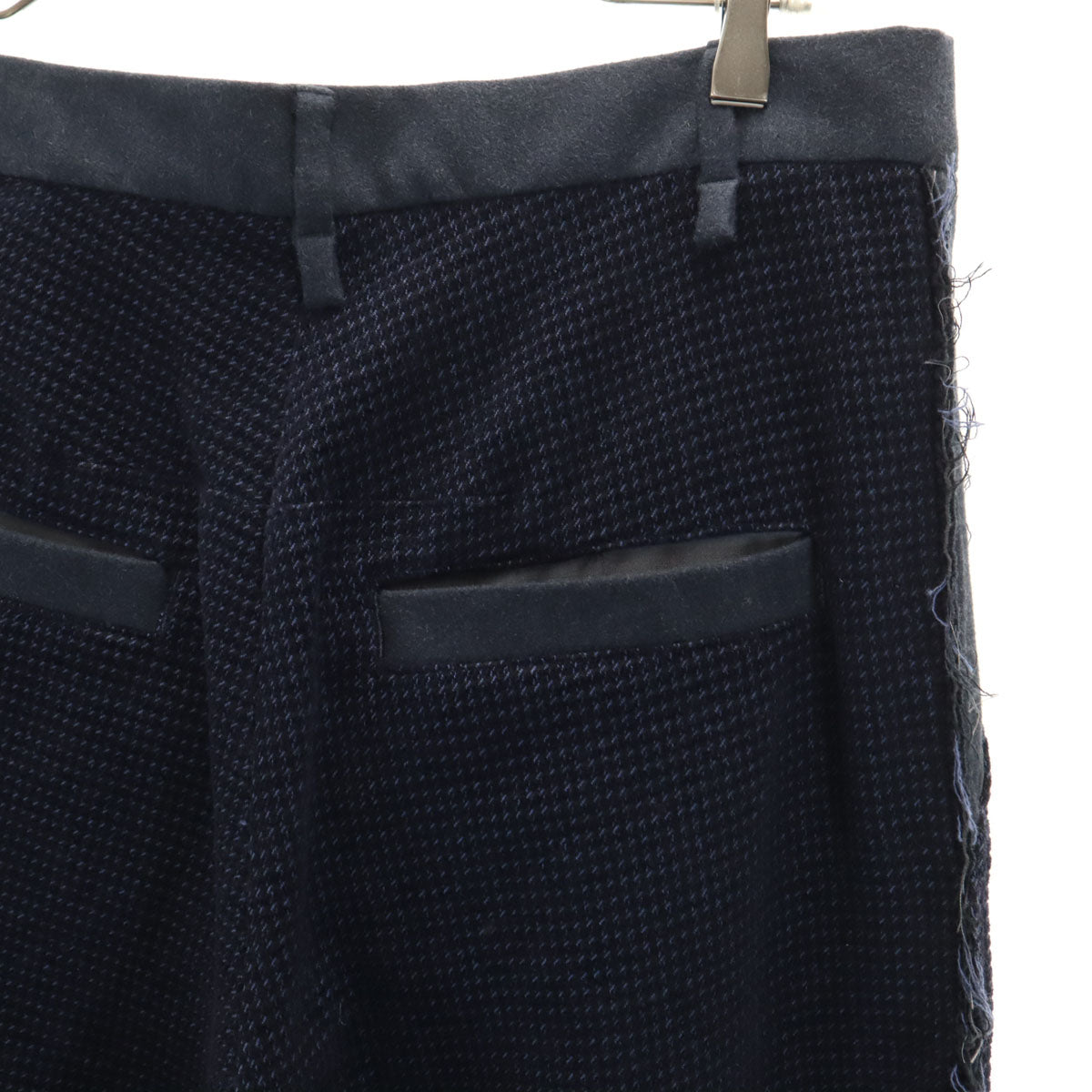 未使用 NAPE_ ネイプ 総柄 カットオフ加工 スラックスパンツ M-3 ネイビー メンズ