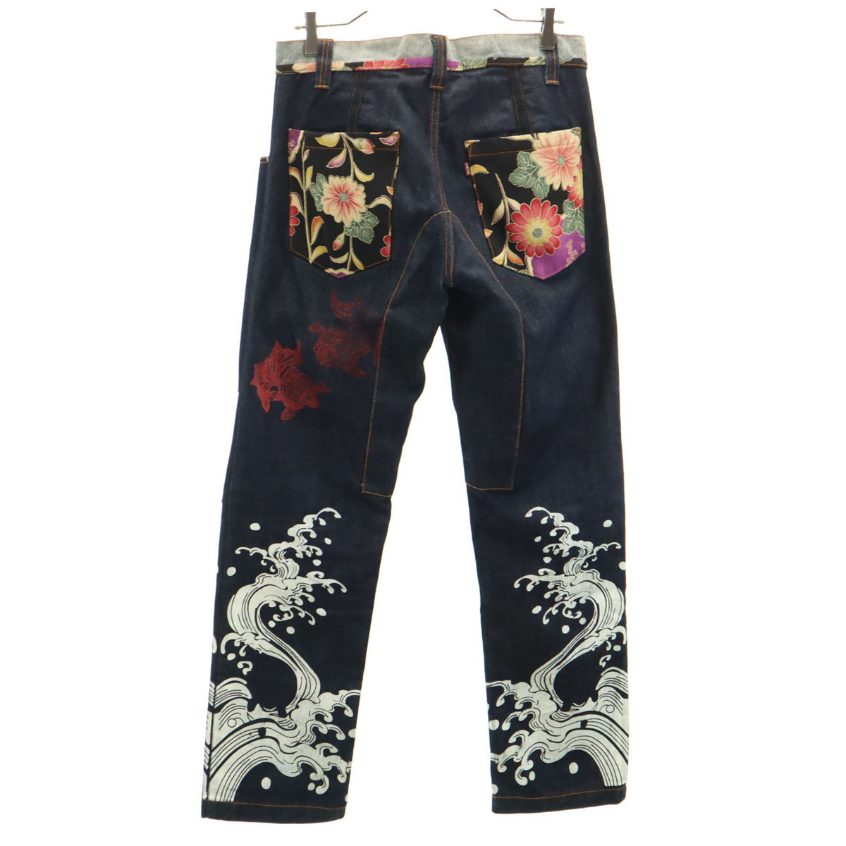 泥棒日記 ドロボウニッキ デニムパンツ w30 インディゴ ジーンズ 和柄 メンズ