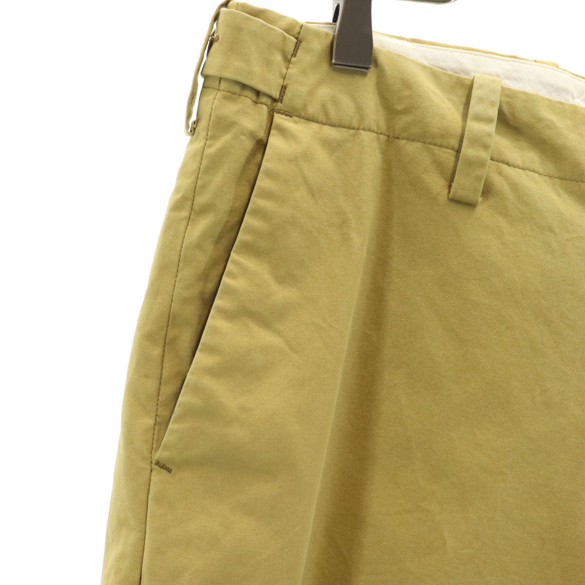 YAECA WRITE ヤエカライト 日本製 シンチバック スラックスパンツ M マスタード メンズ