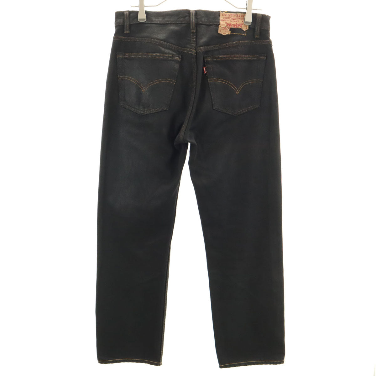 Levi's リーバイス 90s オールド USA製 ストレッチ ストレートデニムパンツ w32 ブラック系 ボタンフライ メンズ