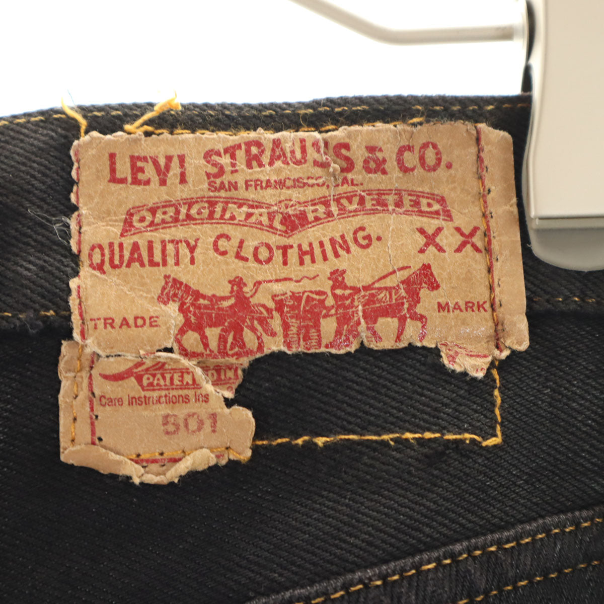 Levi's リーバイス 90s オールド USA製 ストレッチ ストレートデニムパンツ w32 ブラック系 ボタンフライ メンズ