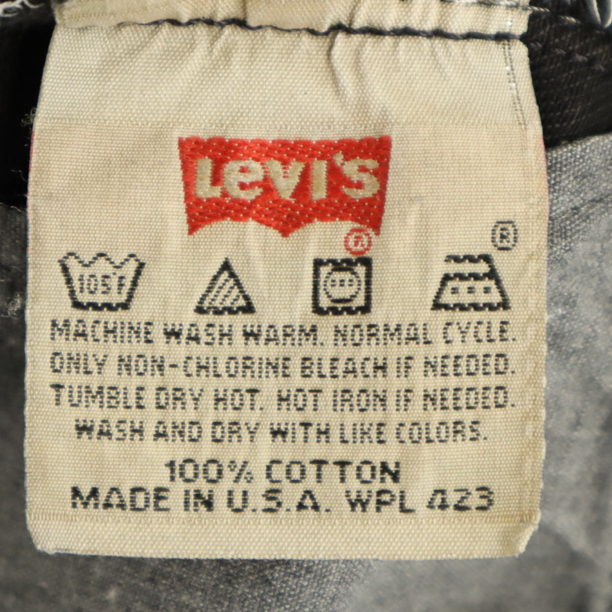 Levi's リーバイス 90s オールド USA製 ストレッチ ストレートデニムパンツ w32 ブラック系 ボタンフライ メンズ