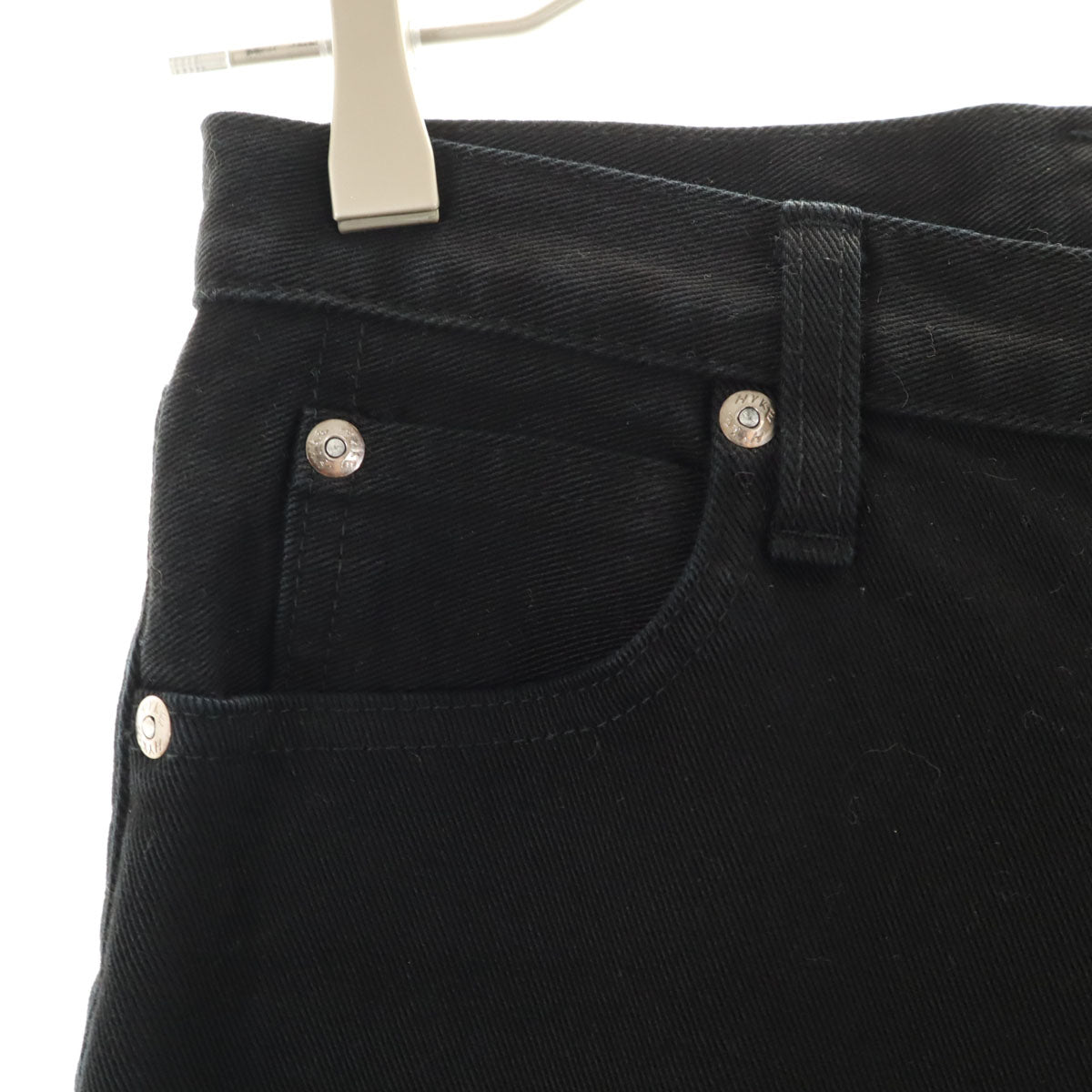 HYKE ハイク 日本製 ストレッチ パンツ w28 ブラック系 レディース