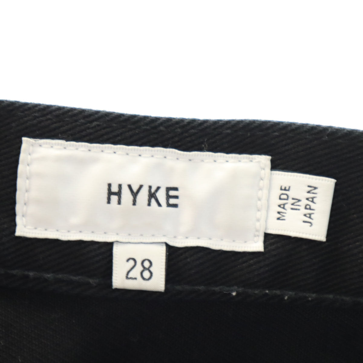 HYKE ハイク 日本製 ストレッチ パンツ w28 ブラック系 レディース