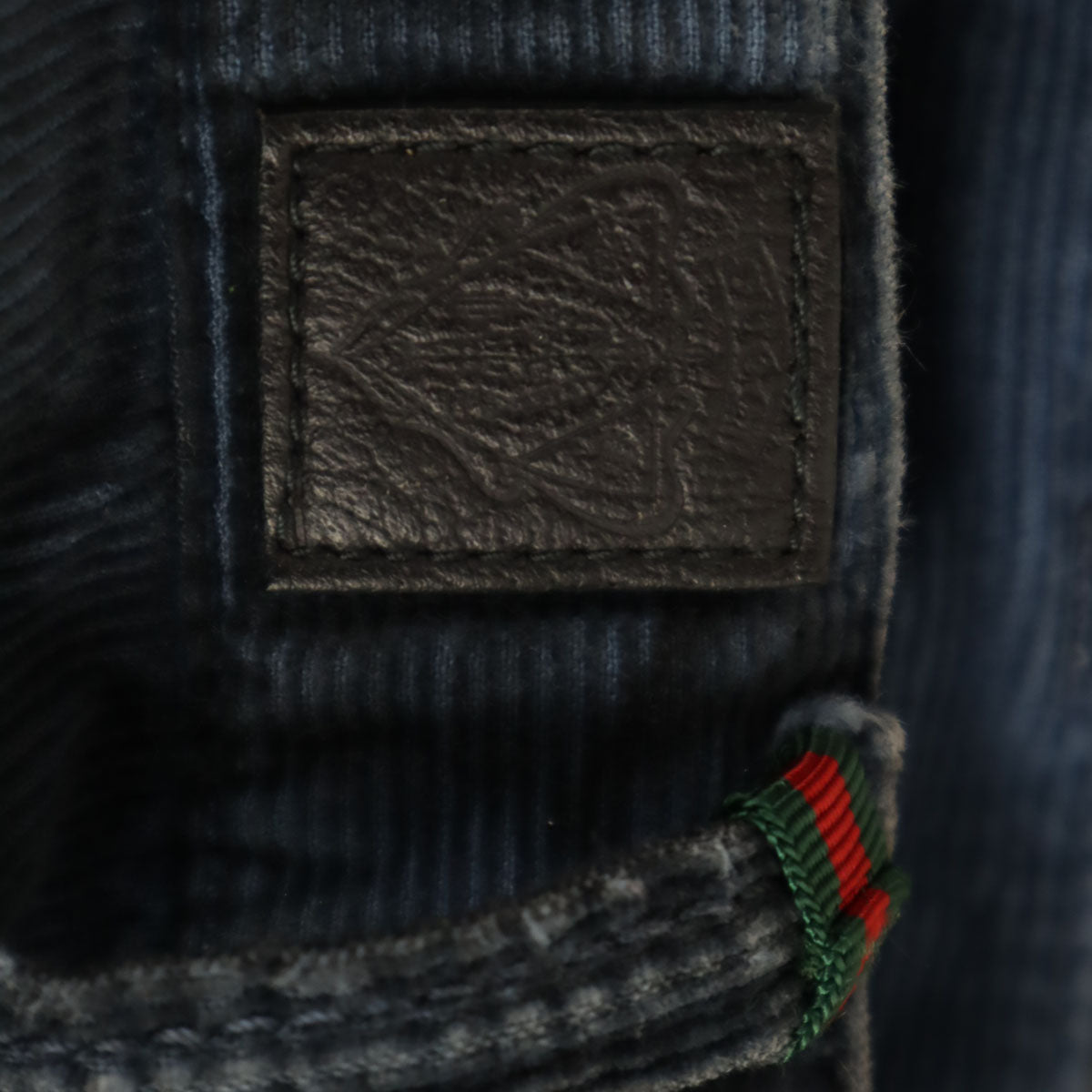 GUCCI グッチ イタリア製 コーデュロイ カーゴパンツ 44 ネイビー系 ボタンフライ メンズ