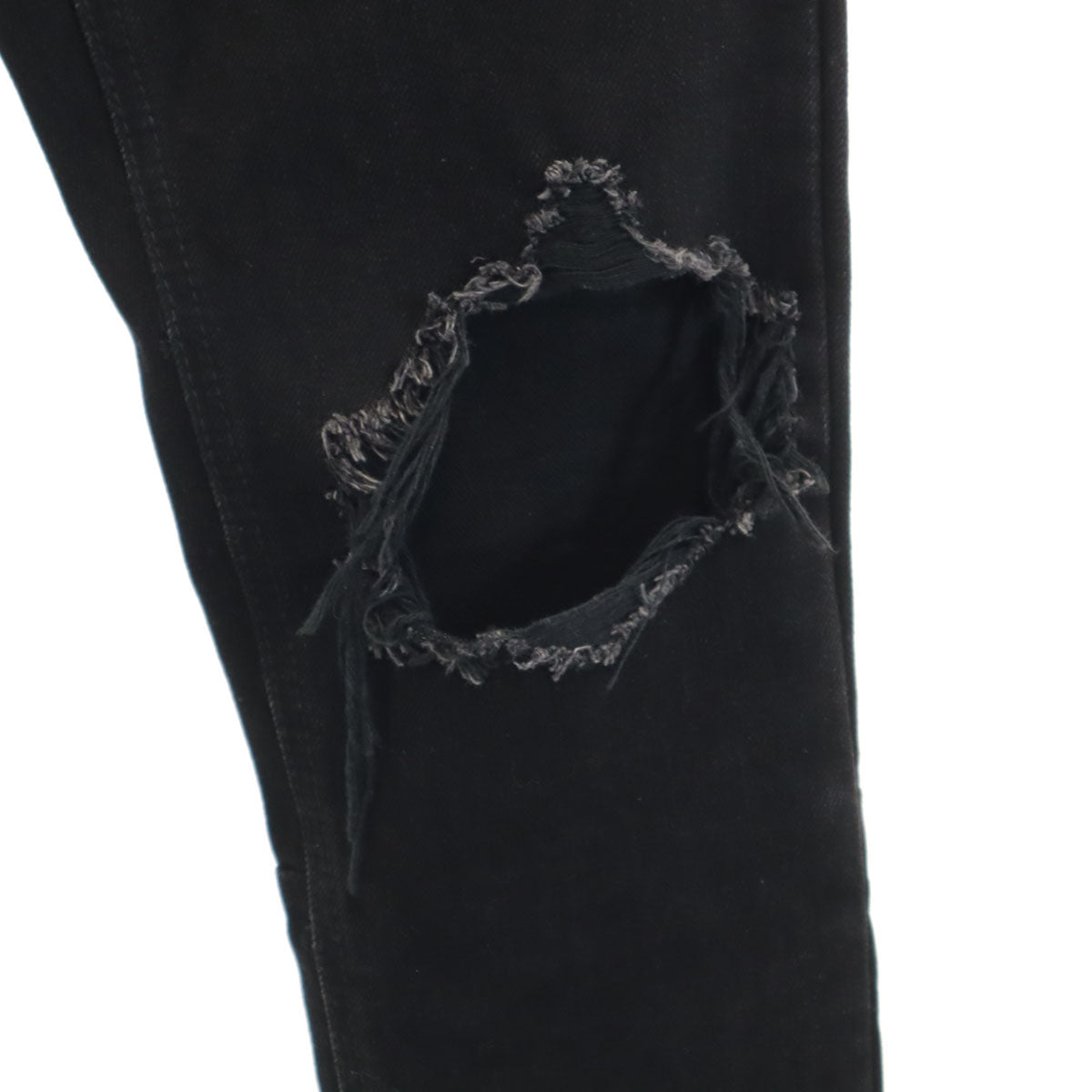 mnml ミニマル クラッシュ加工 スキニーデニムパンツ W28 ブラック ジーンズ メンズ