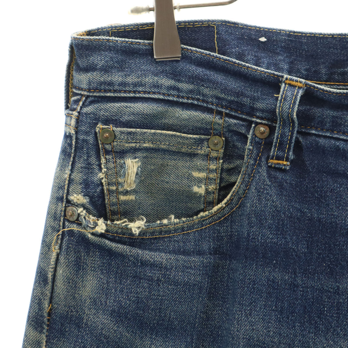 Levi's リーバイス 90s 501XX USA製 バレンシア工場 555 ビッグE オールド ストレートデニムパンツ W33 インディゴブルー ジーンズ Vステッチ 隠しリベット 赤耳 メンズ