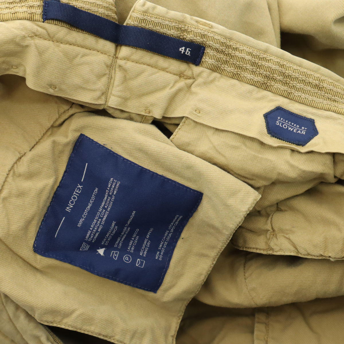 INCOTEX インコテックス ポルトガル製 チノパンツ 46 ベージュ メンズ