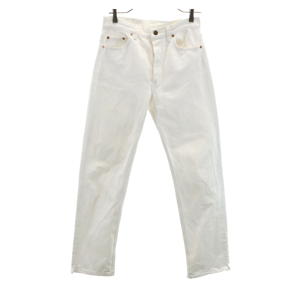 Levi's リーバイス 80s USA製 オールド ストレートデニムパンツ W30 白 ジーンズ ボタンフライ メンズ