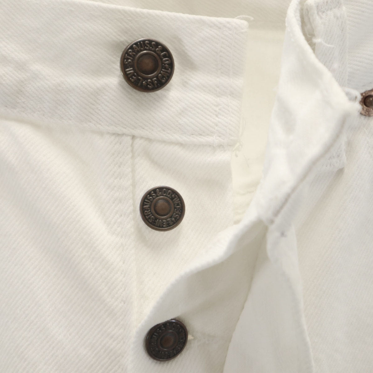 Levi's リーバイス 80s USA製 オールド ストレートデニムパンツ W30 白 ジーンズ ボタンフライ メンズ