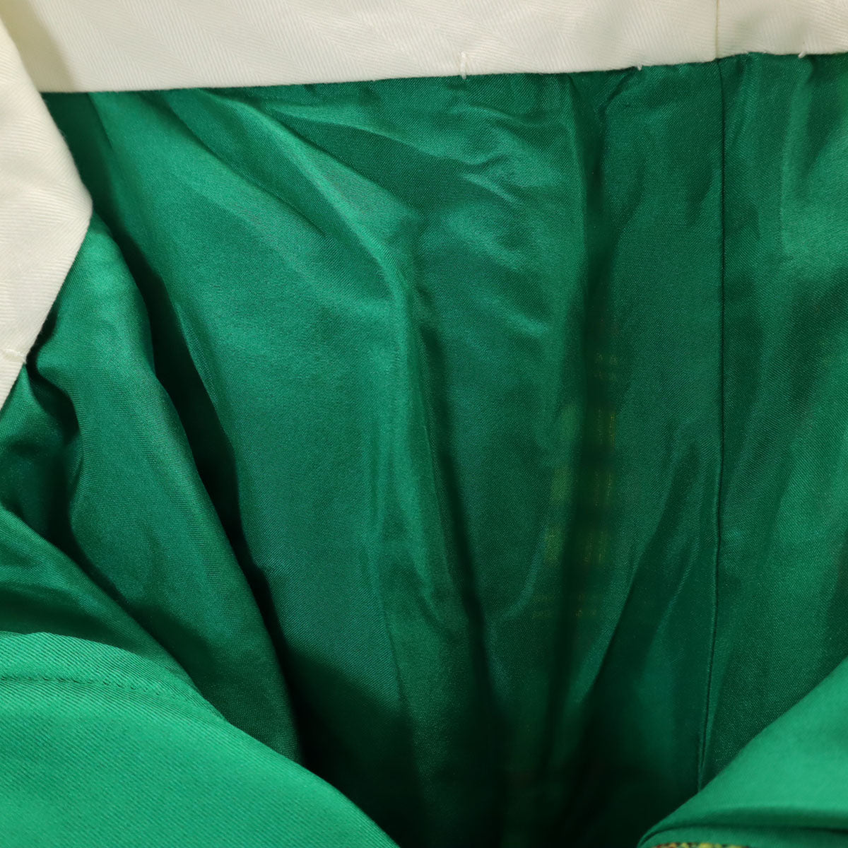 Drawer ドゥロワー ウール 日本製 チェック柄 テーパードパンツ 40 グリーン レディース