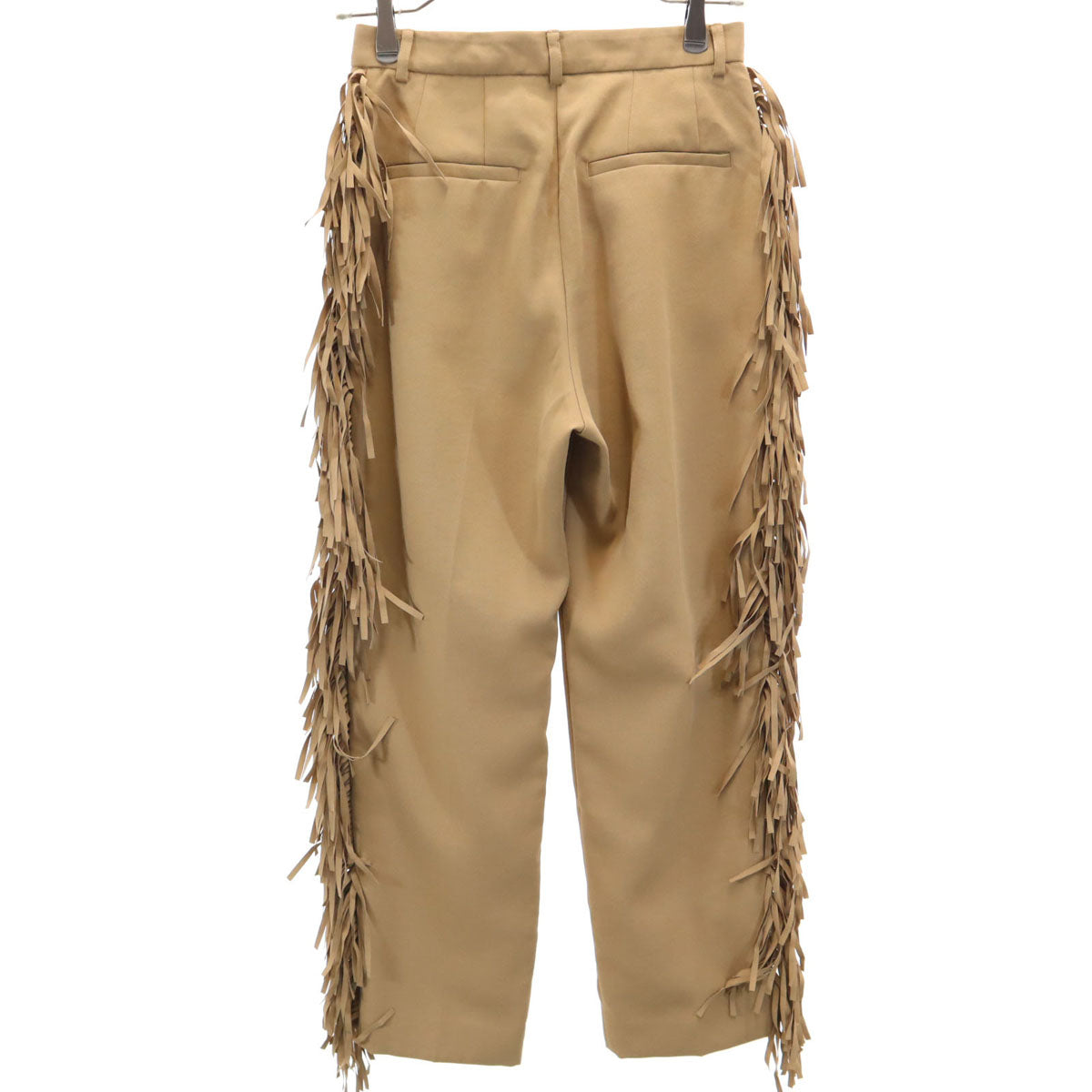 CLANE クラネ フリンジ テーパードパンツ 1 ベージュ レディース
