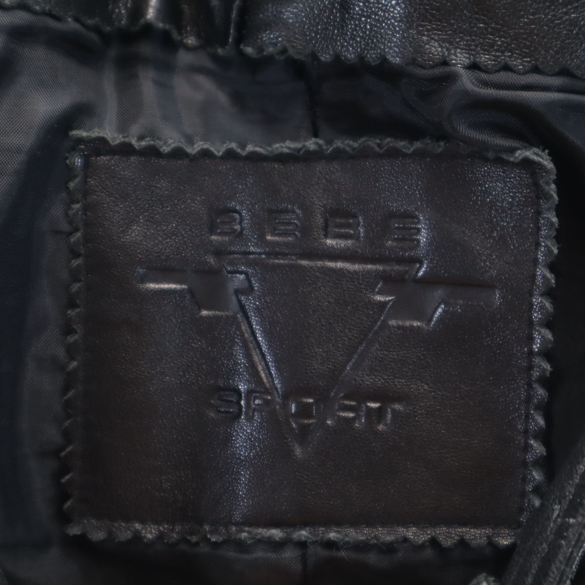 BEBE SPORT 80s 90s USA製 オールド 本革 レザーパンツ W30 ブラック レディース