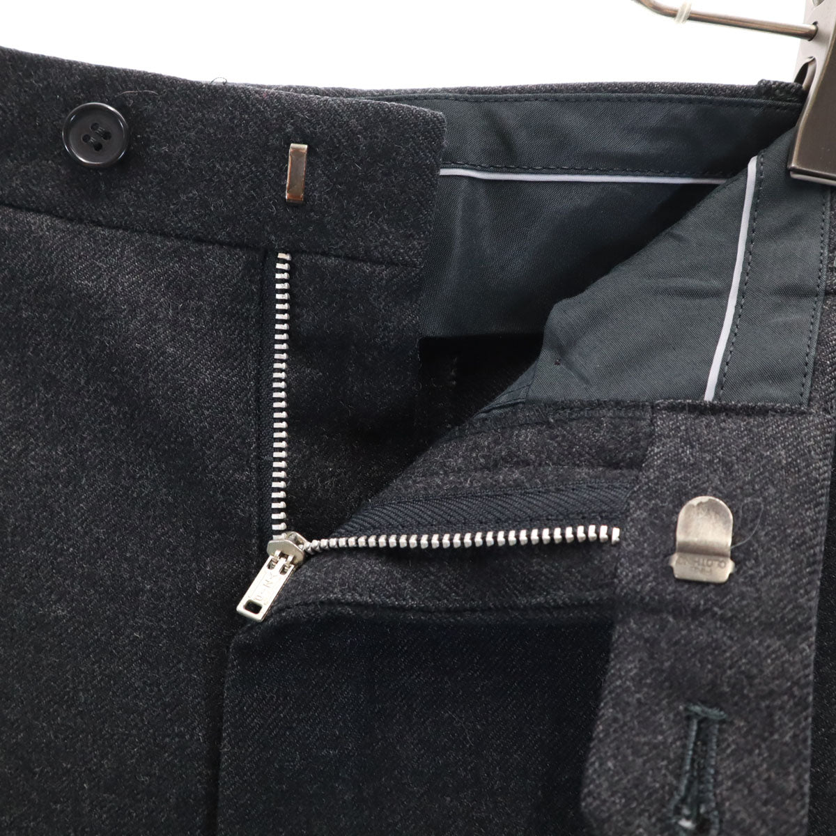 YVES SAINT LAURENT イヴサンローラン 80s 90s ウール オールド スラックスパンツ 80 チャコールグレー メンズ