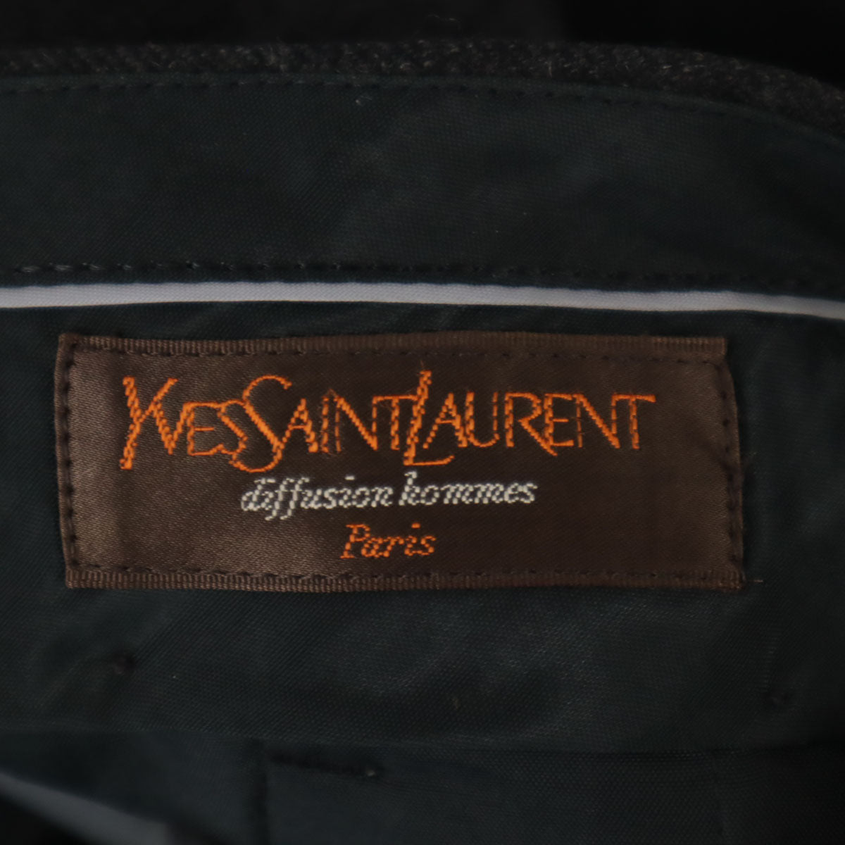 YVES SAINT LAURENT イヴサンローラン 80s 90s ウール オールド スラックスパンツ 80 チャコールグレー メンズ