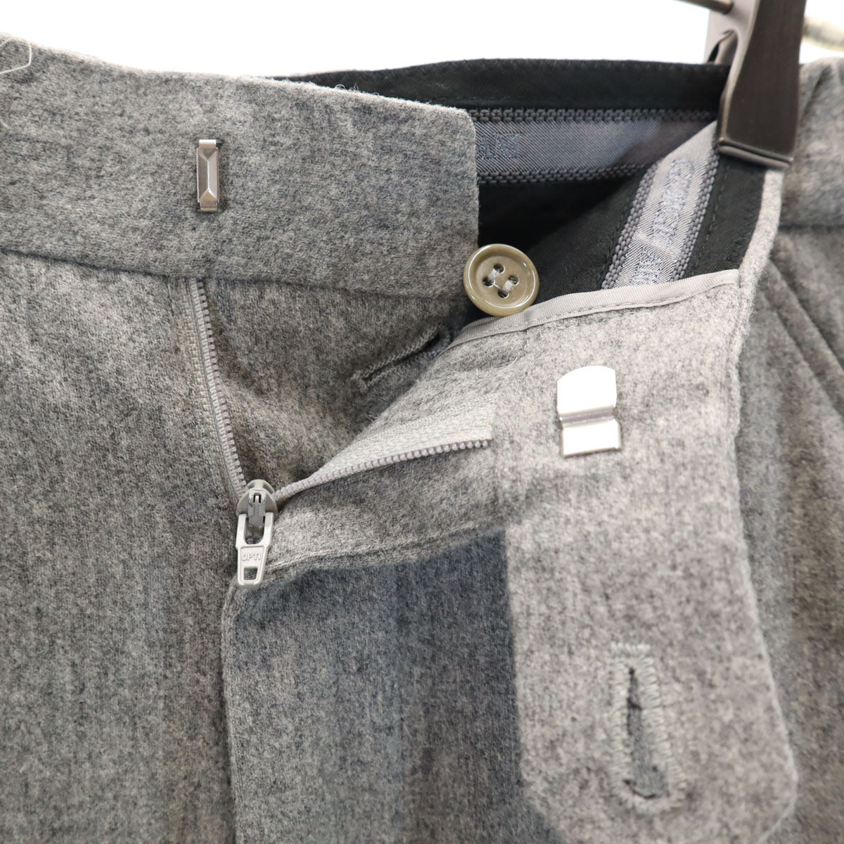 GIORGIO ARMANI ジョルジオアルマーニ イタリア製 ウールブレンド スラックスパンツ 46 グレー メンズ