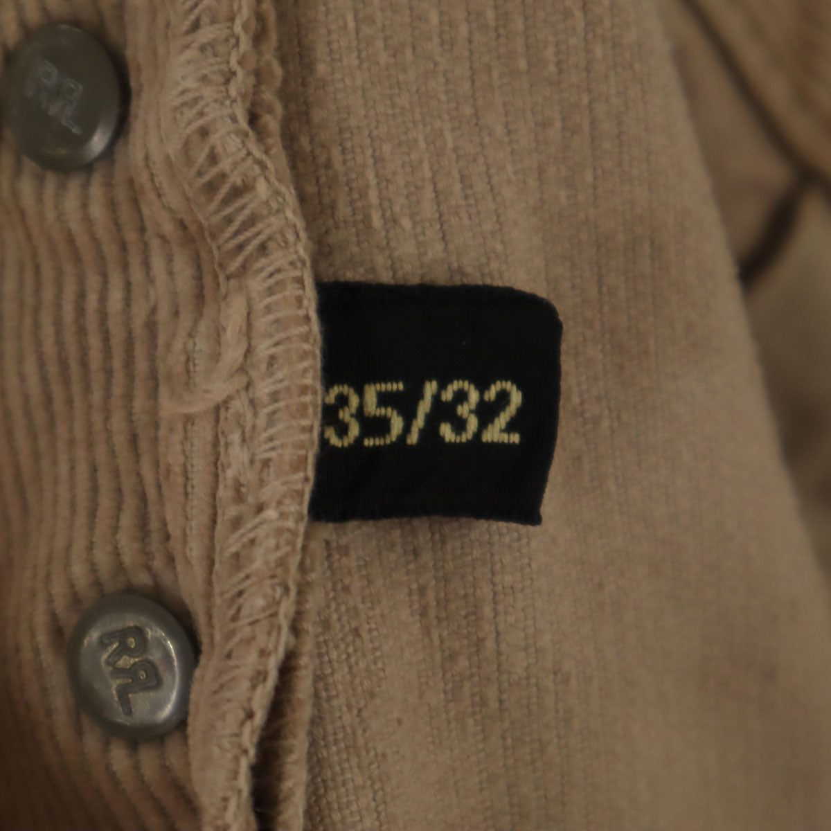 ダブルアールエル RRL USA製 コーデュロイパンツ W35 ベージュ RALPH LAUREN ラルフローレン メンズ