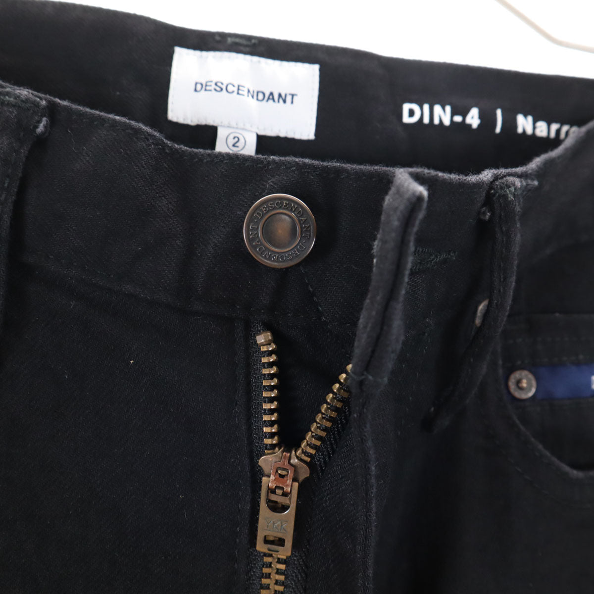 DESCENDANT ディセンダント 日本製 ナロー スリムパンツ 2 ブラック メンズ
