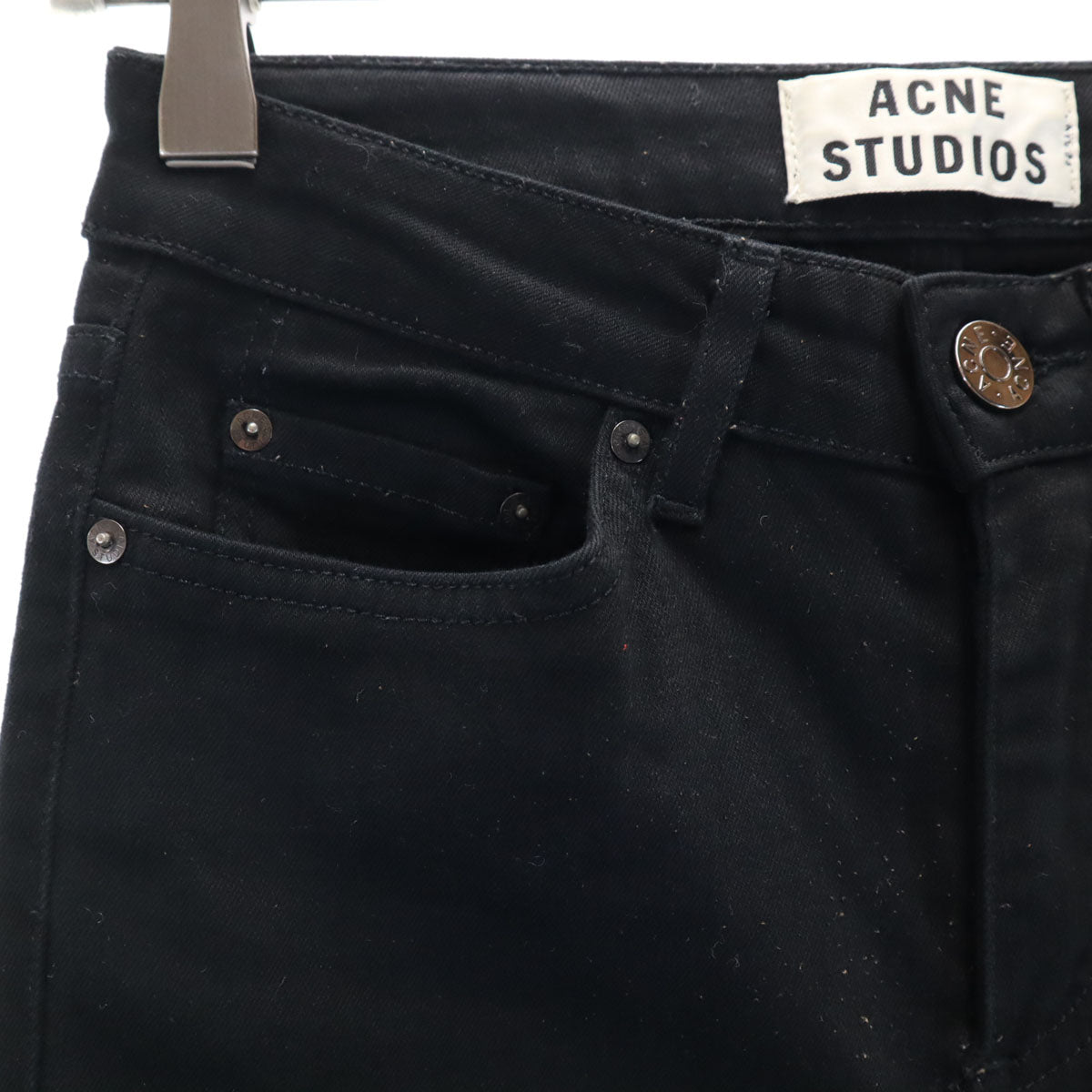 ACNE STUDIOS アクネストゥディオズ スキニーパンツ W24 黒 ストレッチ レディース
