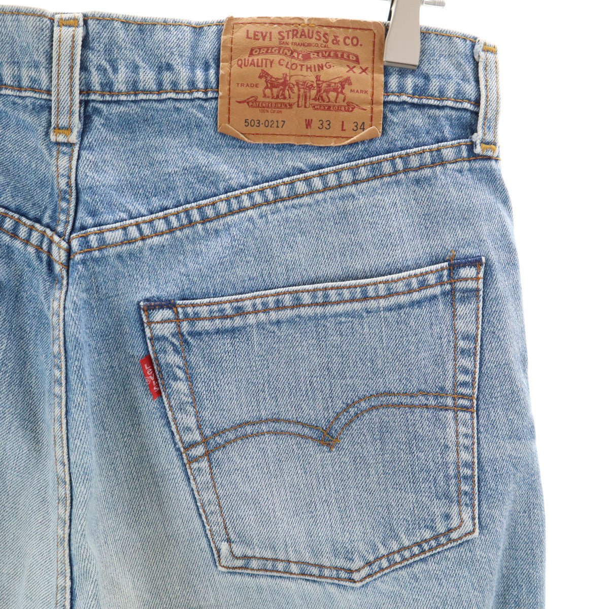 Levi's リーバイス 90s 503-0217 オールド デニムパンツ W33 ウォッシュブルー ジーンズ メンズ