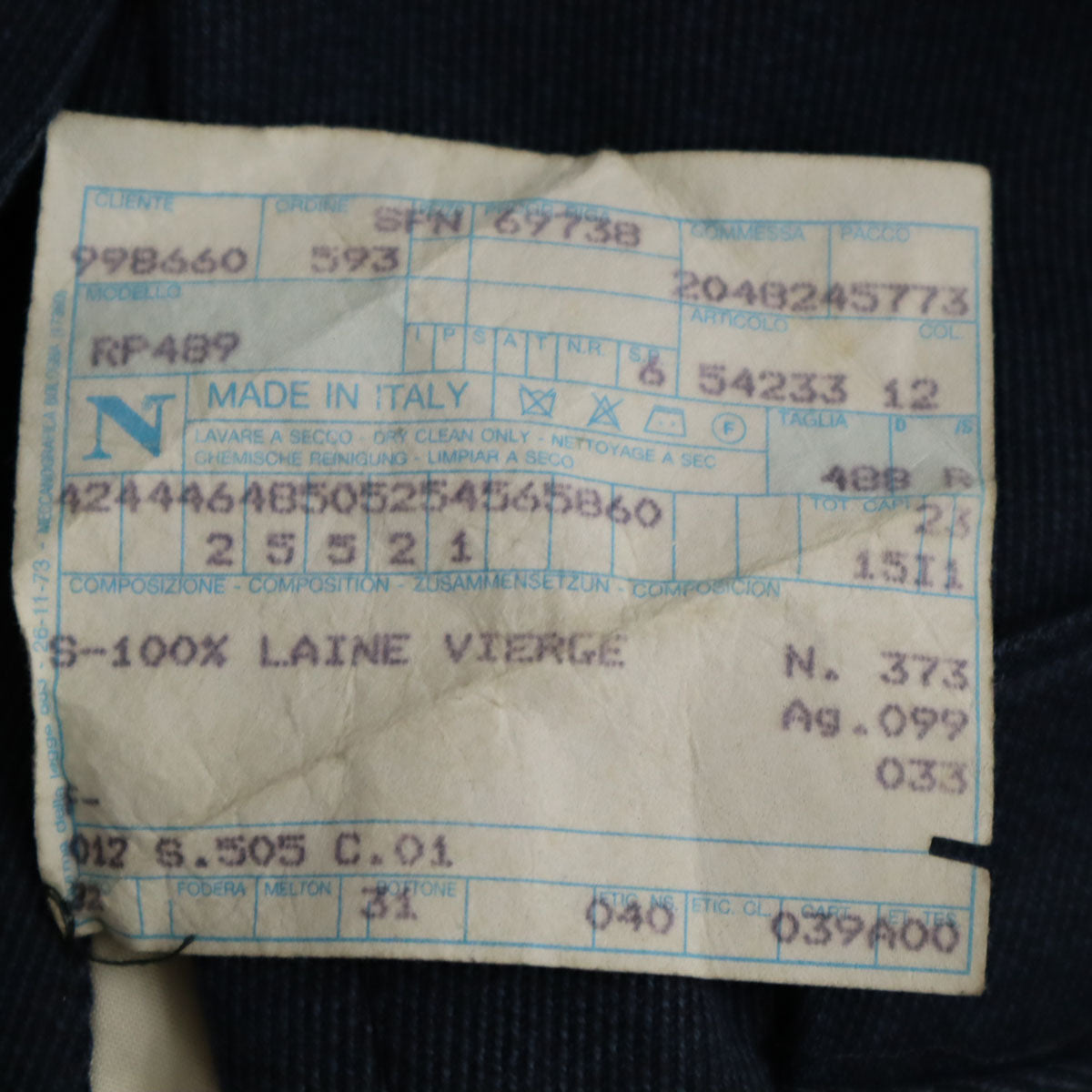 YVES SAINT LAURENT イヴサンローラン 80s 90s イタリア製 オールド スラックスパンツ 48 ネイビー メンズ