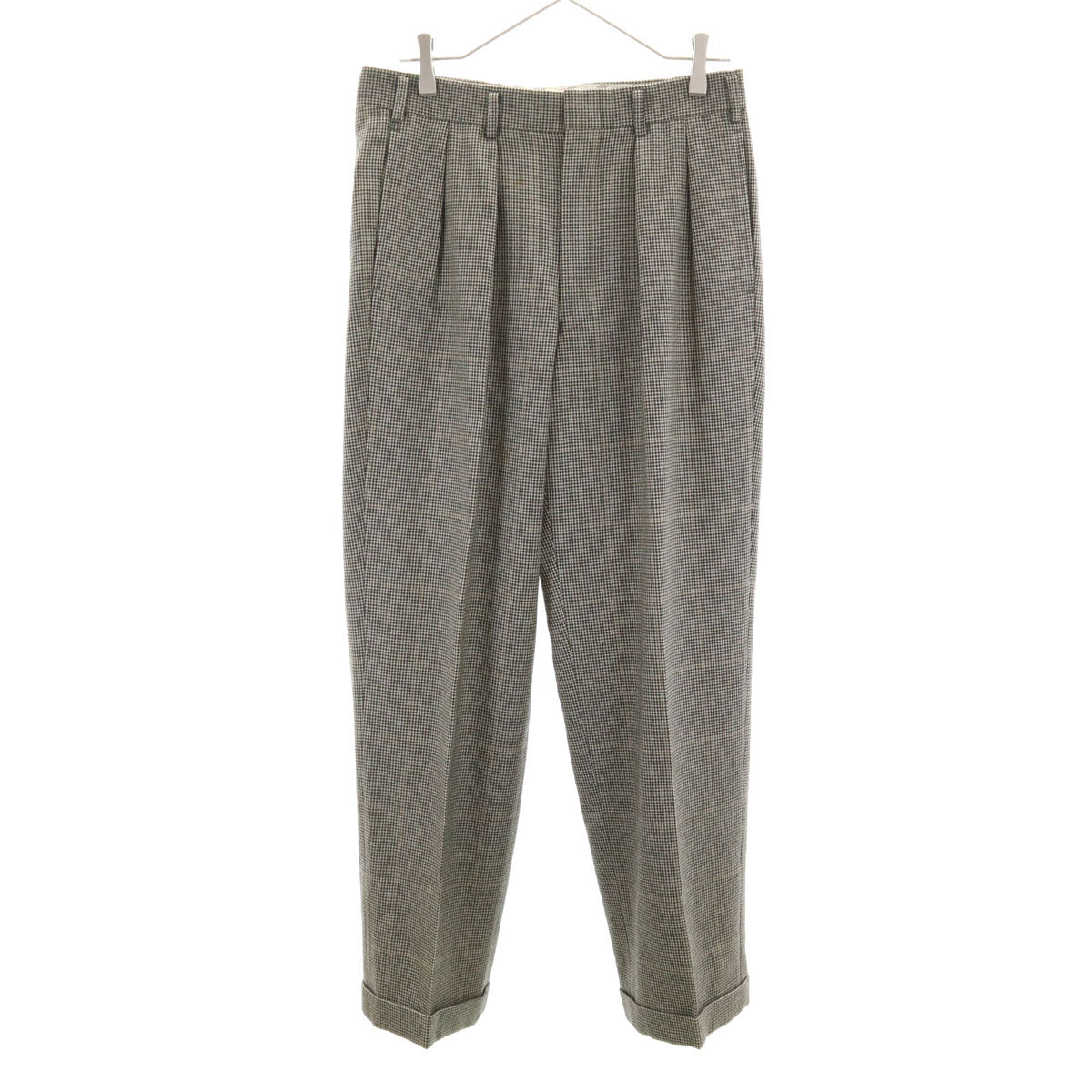 BURBERRY LONDON バーバリーロンドン 日本製 ハウンドトゥース チェック柄 スラックスパンツ 79 ベージュ 三陽商会 千鳥格子 メンズ