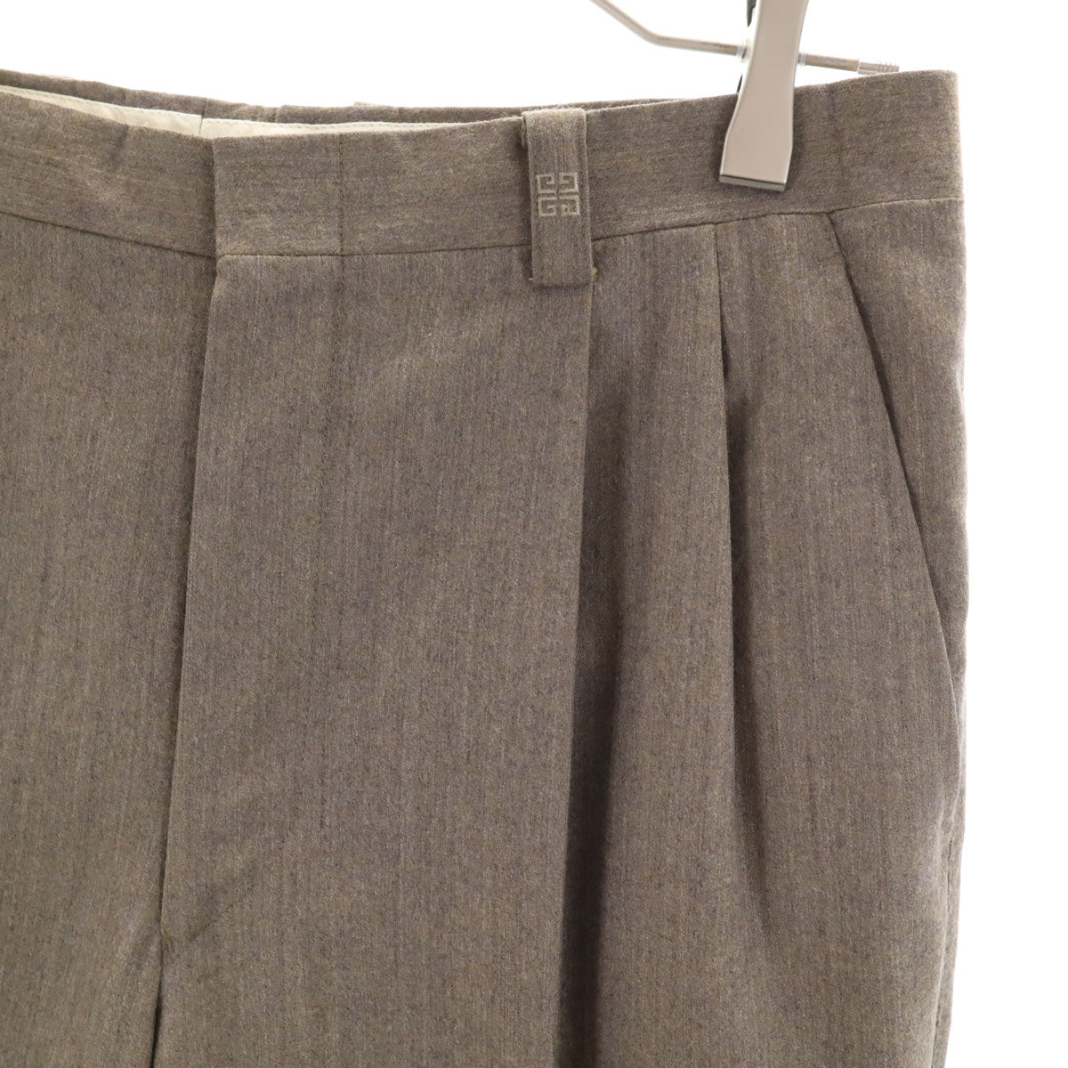 GIVENCHY MONSIEUR ジバンシィ ムッシュ 90s オールド スラックスパンツ 80 グレーブラウン系 メンズ