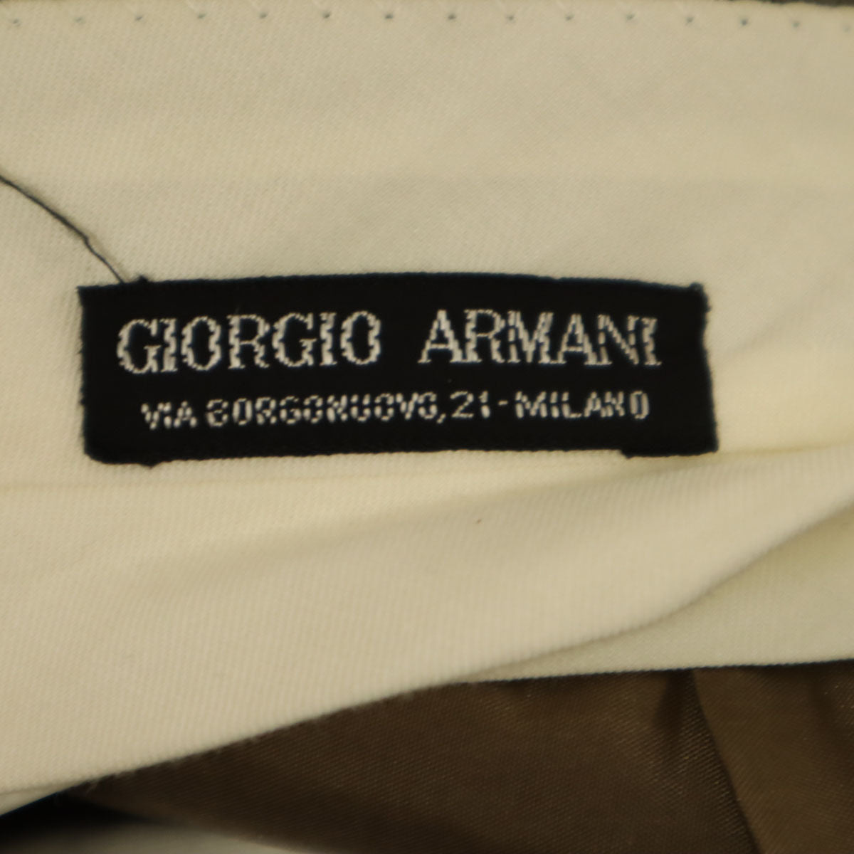 GIORGIO ARMANI ジョルジオアルマーニ 90s イタリア製 オールド ロングパンツ 48 グレージュ系 メンズ