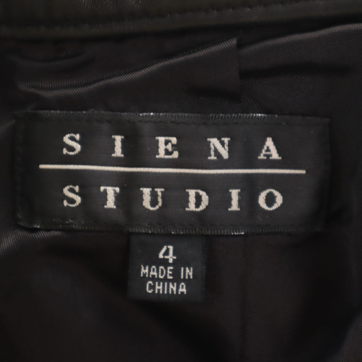 SIENA STUDIO レザーパンツ 4 ブラック レディース