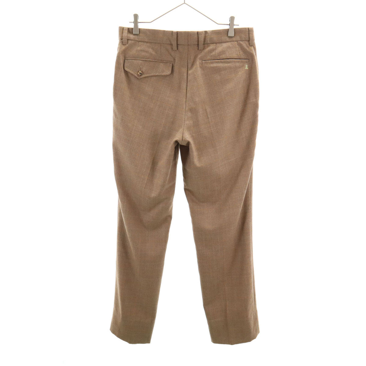 LANVIN SPORT ランバン スポーツ 90s 日本製 オールド チェック柄 スラックスパンツ 85 ベージュ メンズ