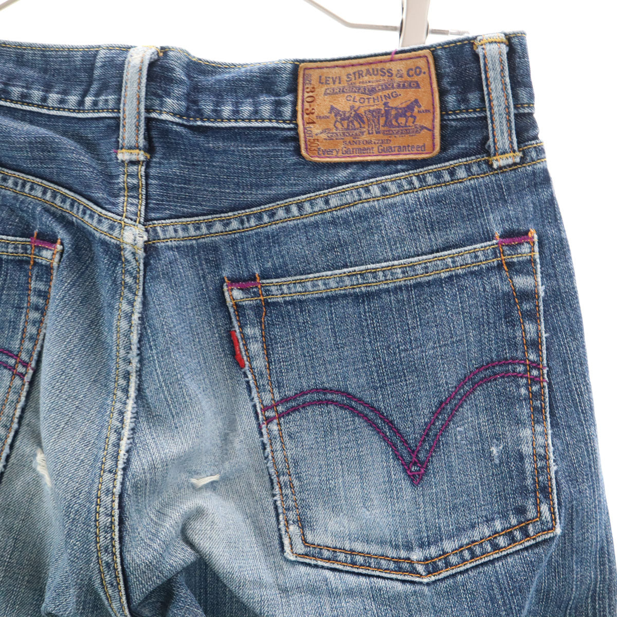 Levi's リーバイス パープルパッケージ ストレートデニムパンツ w30 ブルー系 メンズ