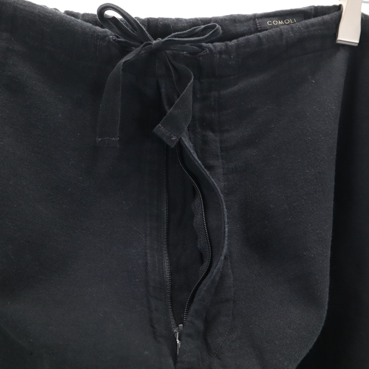 COMOLI コモリ 日本製 ベタシャン テーパードパンツ 1 黒 メンズ