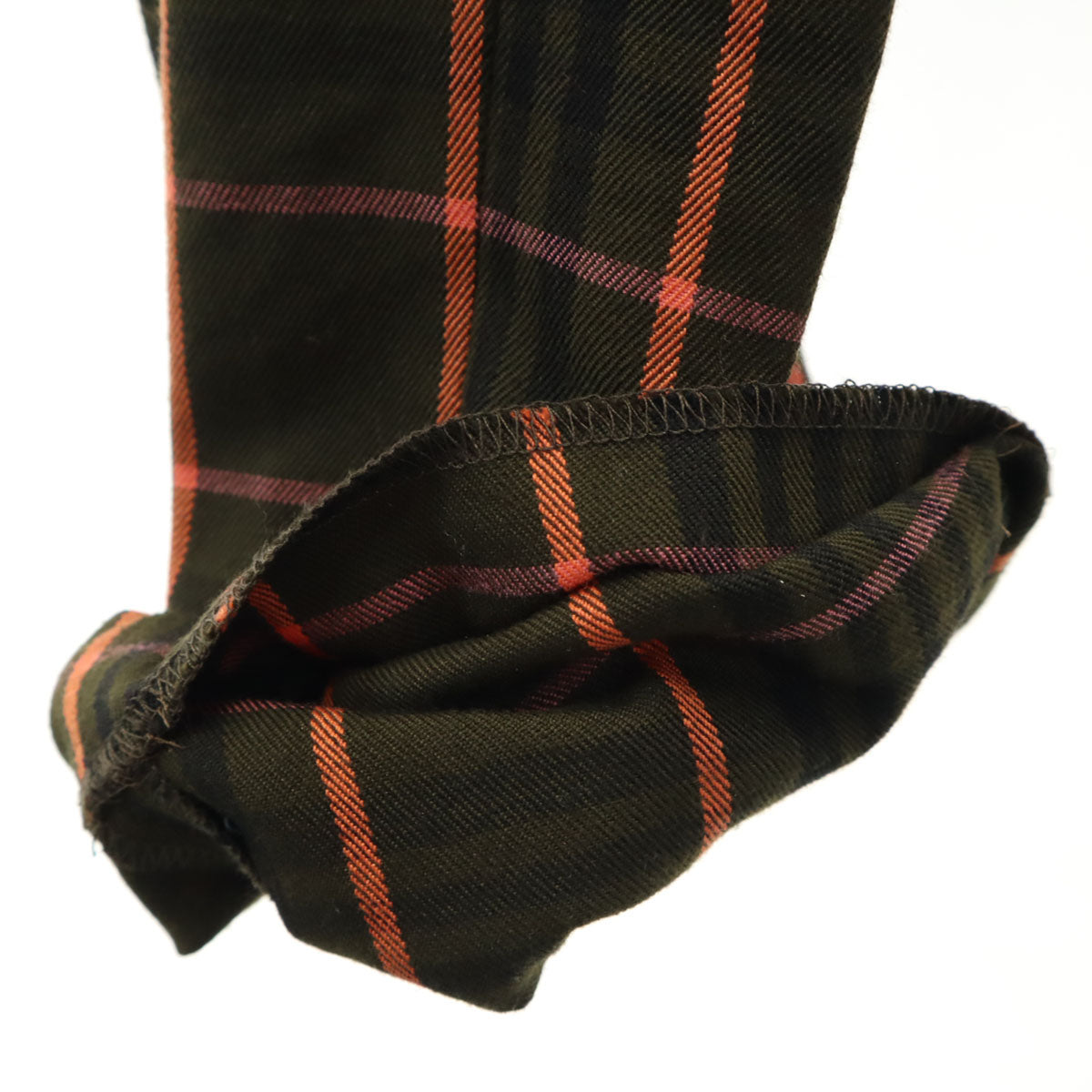 AMERI UNDRESSED アメリ チェック ストレートパンツ S ブラウン系 レディース