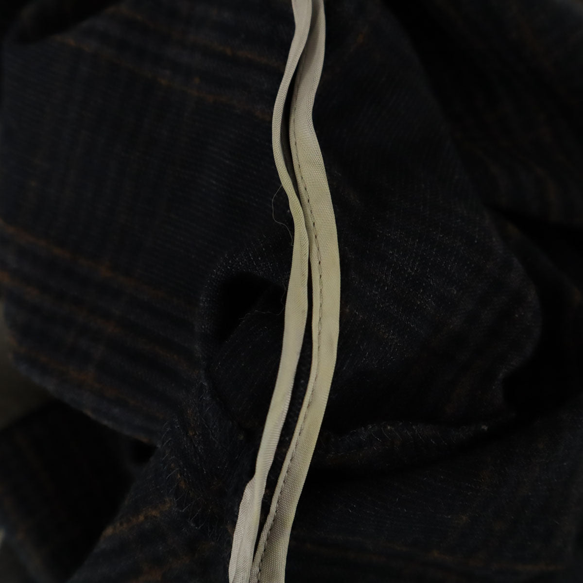 INCOTEX インコテックス 日本製 ウールブレンド チェック テーパードパンツ 40 ネイビー系 レディース