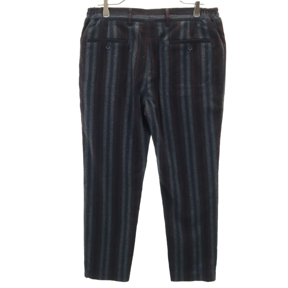 BERNARDO GIUST ベルナルドジュスティ イタリア製 ウールブレンド ストライプ ストレートパンツ 48 メンズ