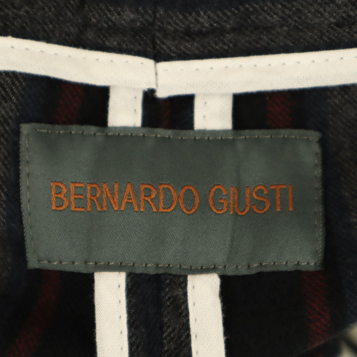 BERNARDO GIUST ベルナルドジュスティ イタリア製 ウールブレンド ストライプ ストレートパンツ 48 メンズ