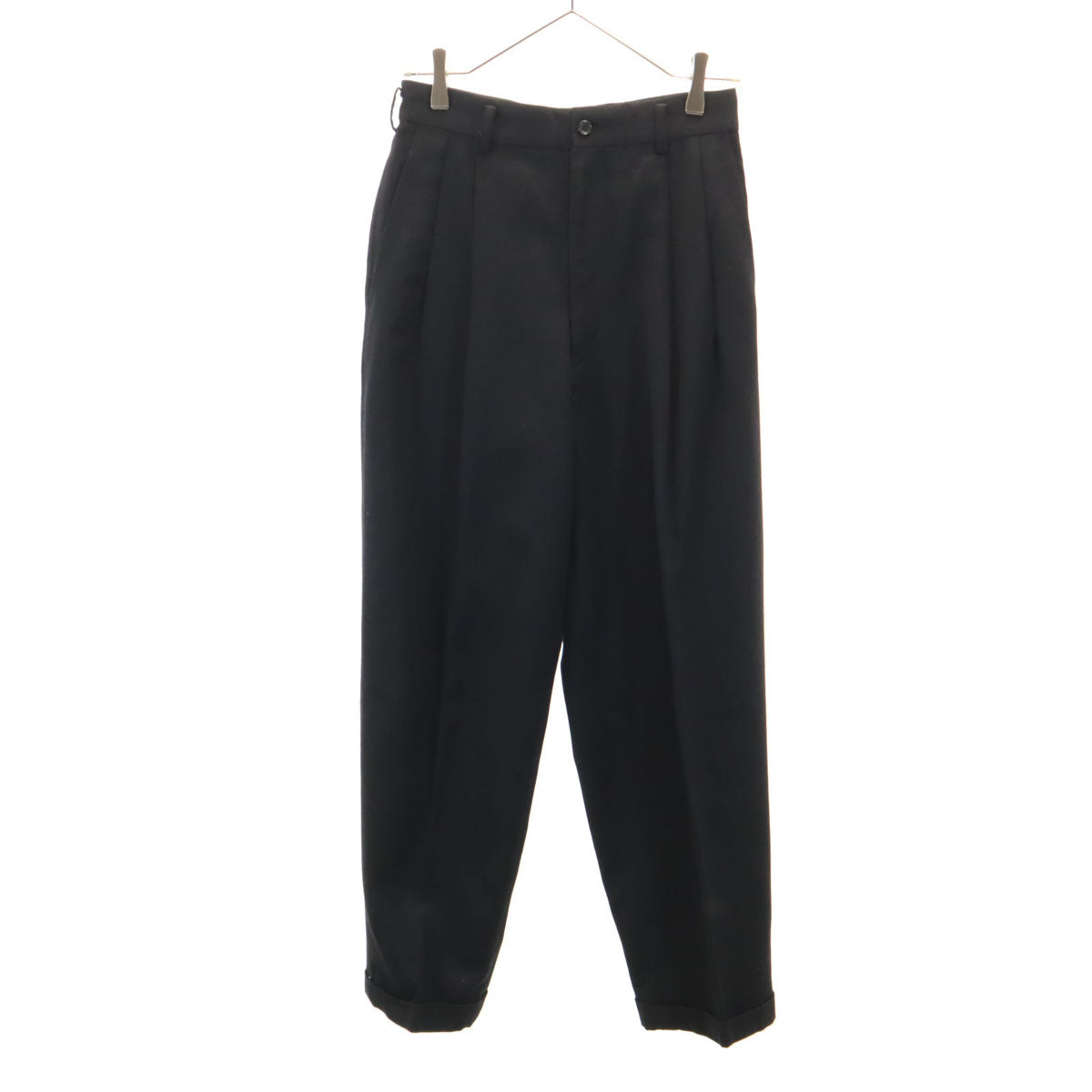 COMME des GARCONS HOMME コムデギャルソンオム 90s 1991年 日本製 ウール オールド 2タック スラックスパンツ S 黒 メンズ