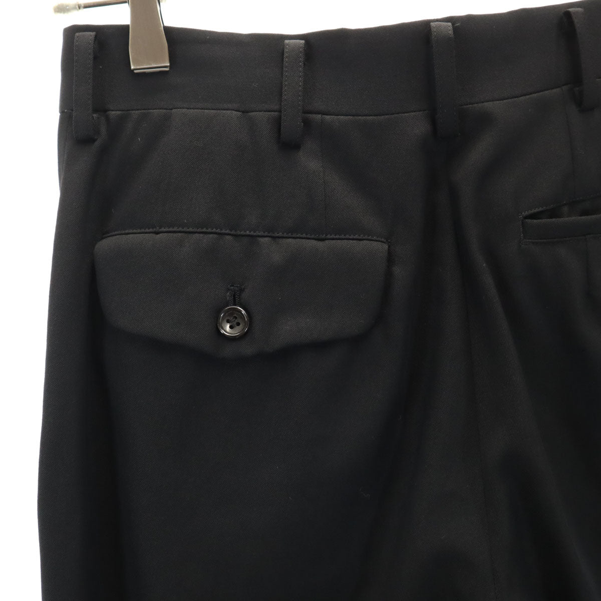 COMME des GARCONS HOMME コムデギャルソンオム 90s 1999年 日本製 ウール オールド 2タック スラックスパンツ S 黒 メンズ