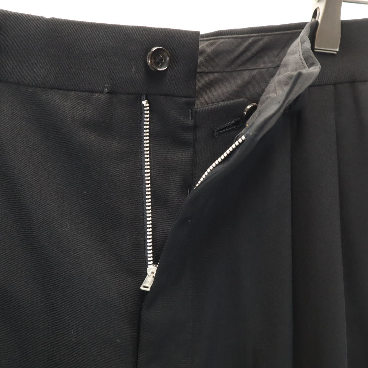 COMME des GARCONS HOMME コムデギャルソンオム 90s 1999年 日本製 ウール オールド 2タック スラックスパンツ S 黒 メンズ