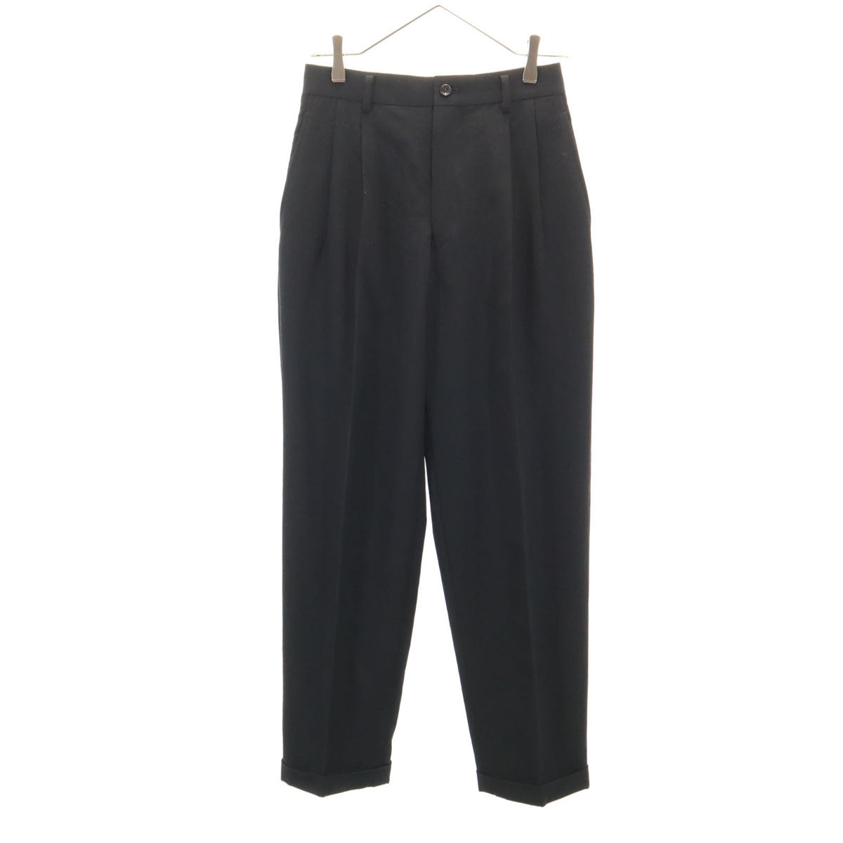COMME des GARCONS HOMME コムデギャルソンオム 00s 2000年 日本製 ウール 2タック スラックスパンツ S 黒 メンズ