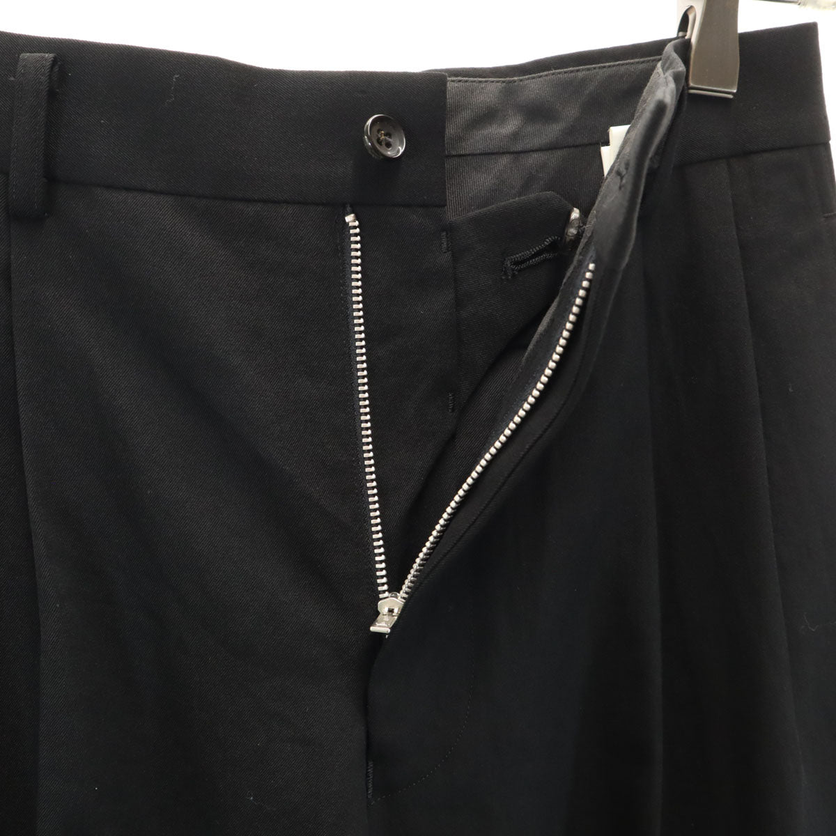 COMME des GARCONS HOMME コムデギャルソンオム 00s 2000年 日本製 ウール 2タック スラックスパンツ S 黒 メンズ