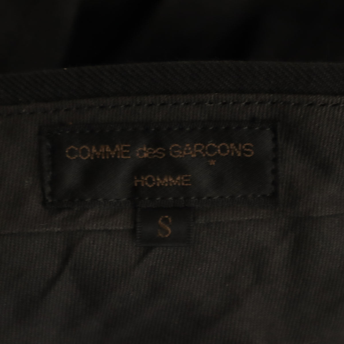 COMME des GARCONS HOMME コムデギャルソンオム 90s 日本製 ウール オールド ストライプ柄 2タック スラックスパンツ S 黒 メンズ