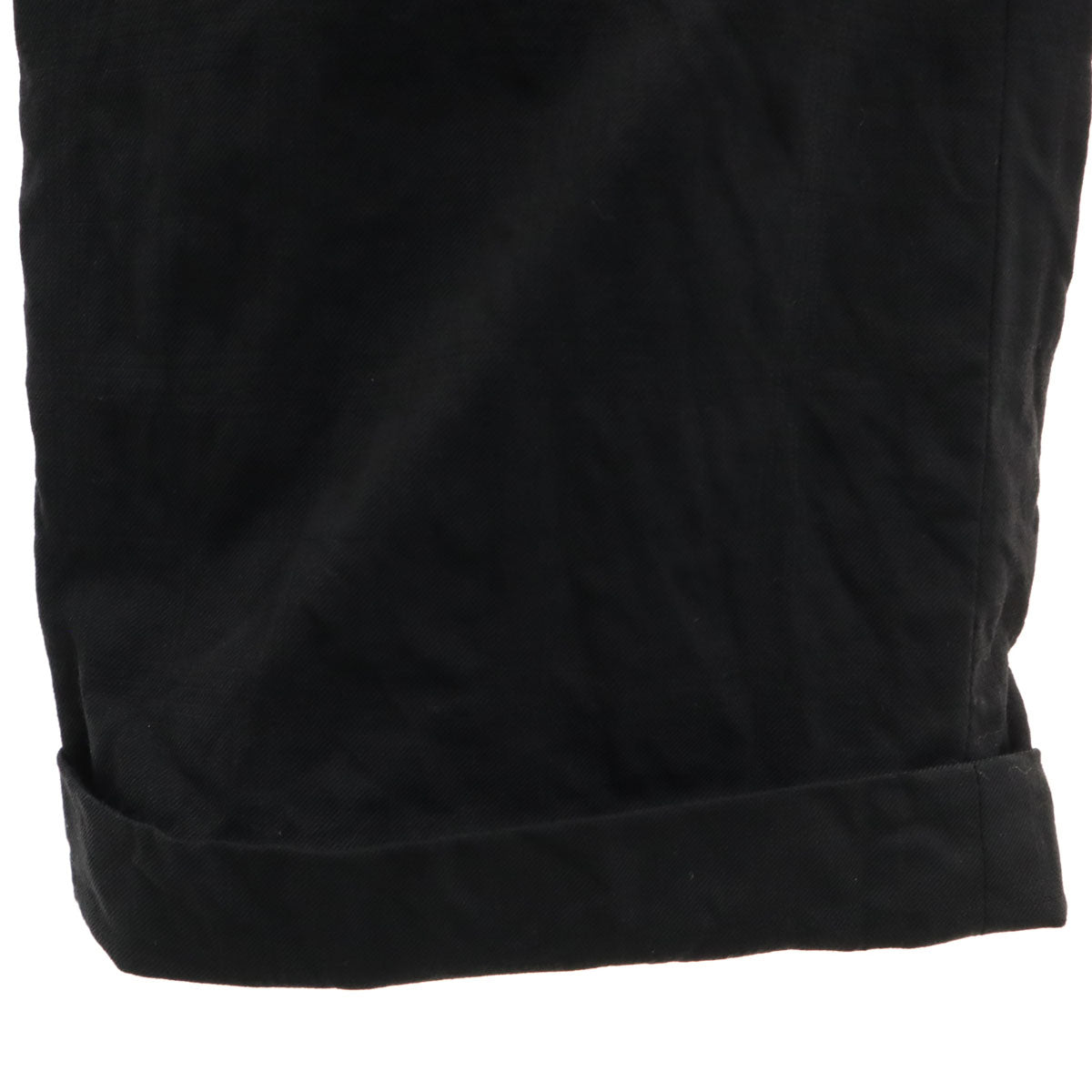 BURBERRY バーバリー 日本製 ウール チェック柄 2タック スラックスパンツ 黒 メンズ