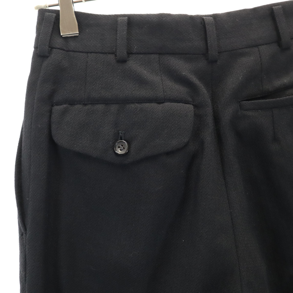 COMME des GARCONS HOMME コムデギャルソンオム 90s 1993年 日本製 ウール オールド 2タック スラックスパンツ S 黒 メンズ