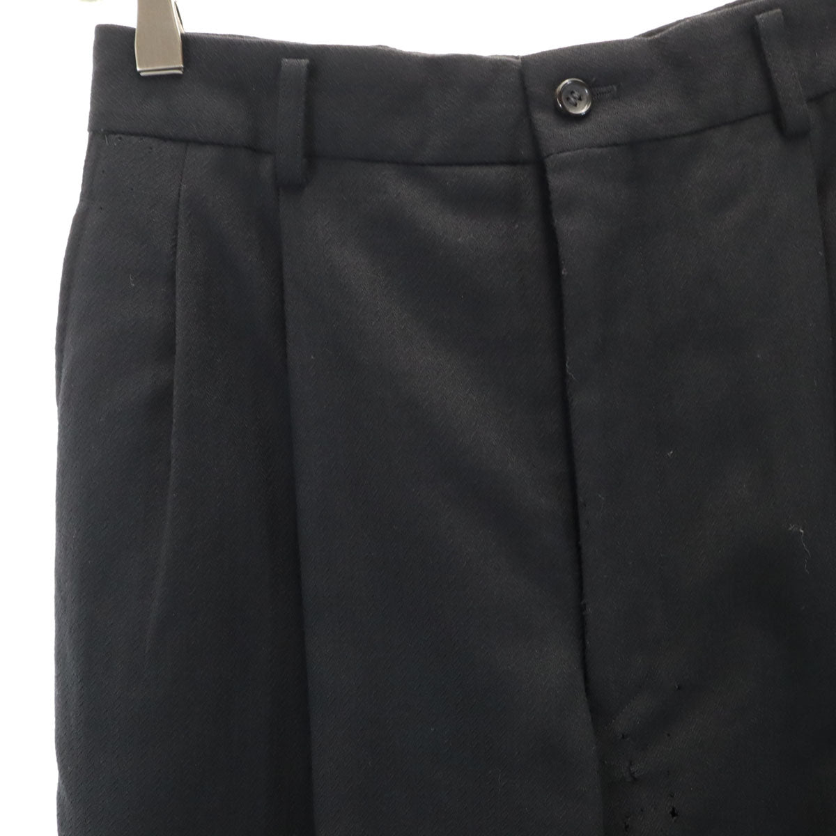 COMME des GARCONS HOMME コムデギャルソンオム 90s 1993年 日本製 ウール オールド 2タック スラックスパンツ S 黒 メンズ