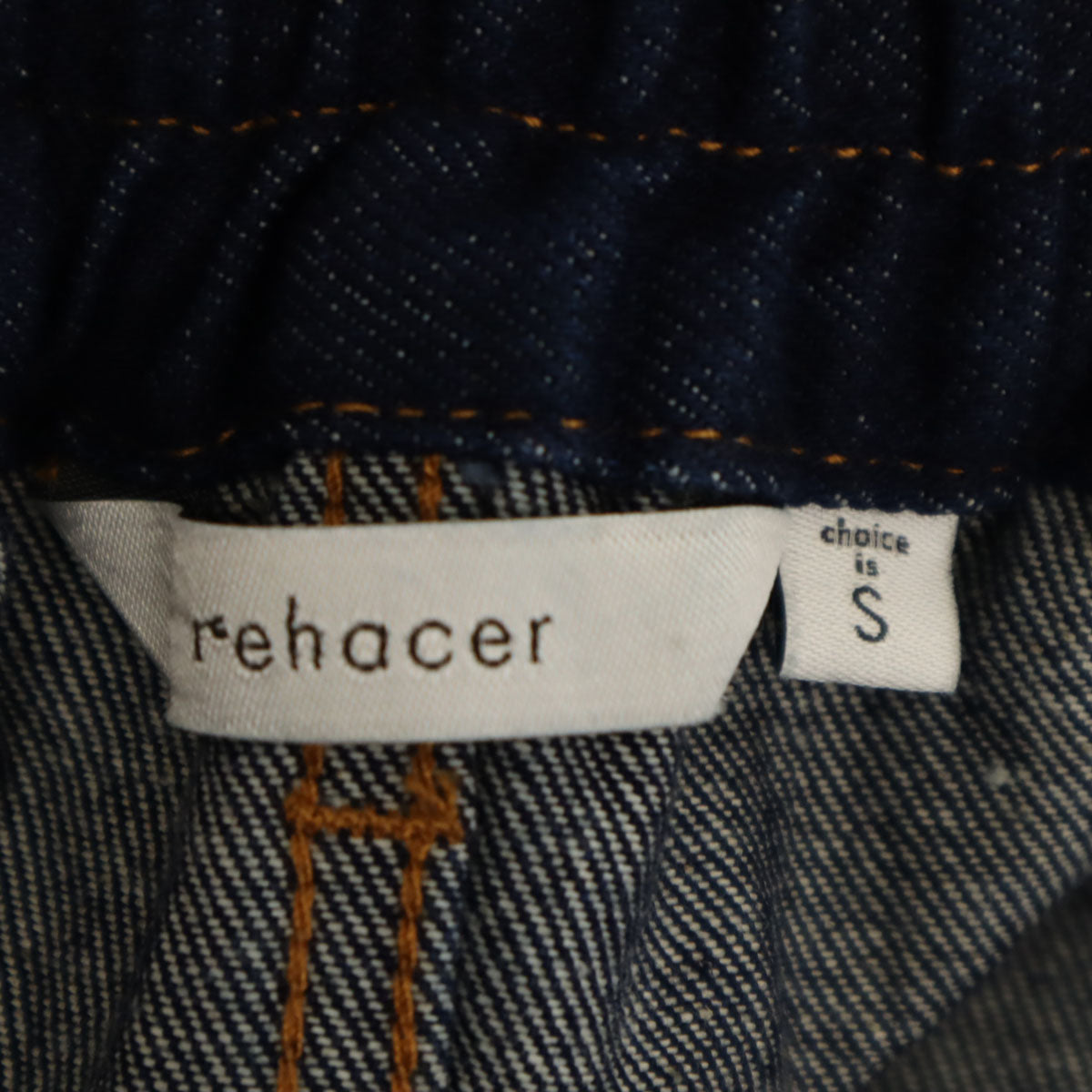 未使用 rehacer レアセル 日本製 ボンバー テーパードデニムパンツ S ネイビー 児島デニム ジーンズ メンズ