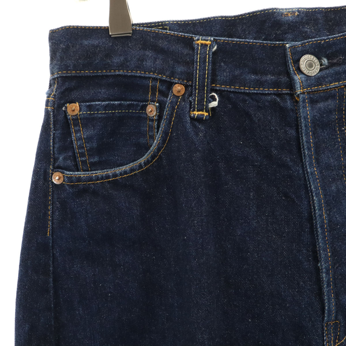 Levi's リーバイス 90s 99年 USA製 501XX 裏リベット 赤耳 ビックE バレンシア 復刻 ストレートデニムパンツ W31 ネイビー ボタンフライ ジーンズ メンズ