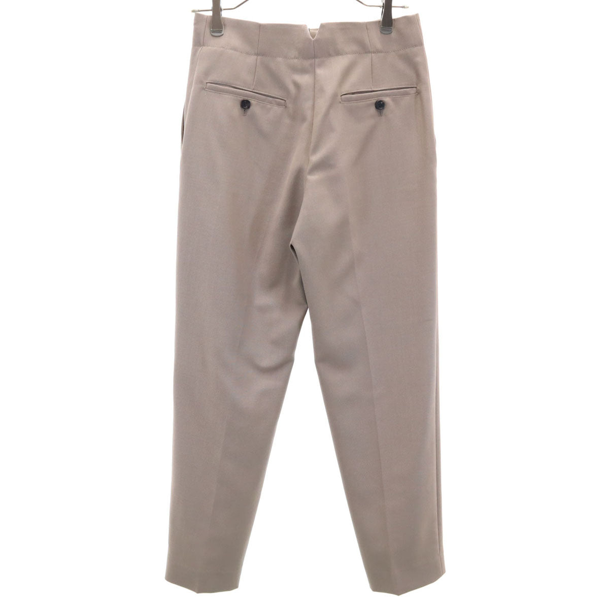 未使用 ebure エブール 日本製 ウール テーパードパンツ 38 ベージュ系 レディース