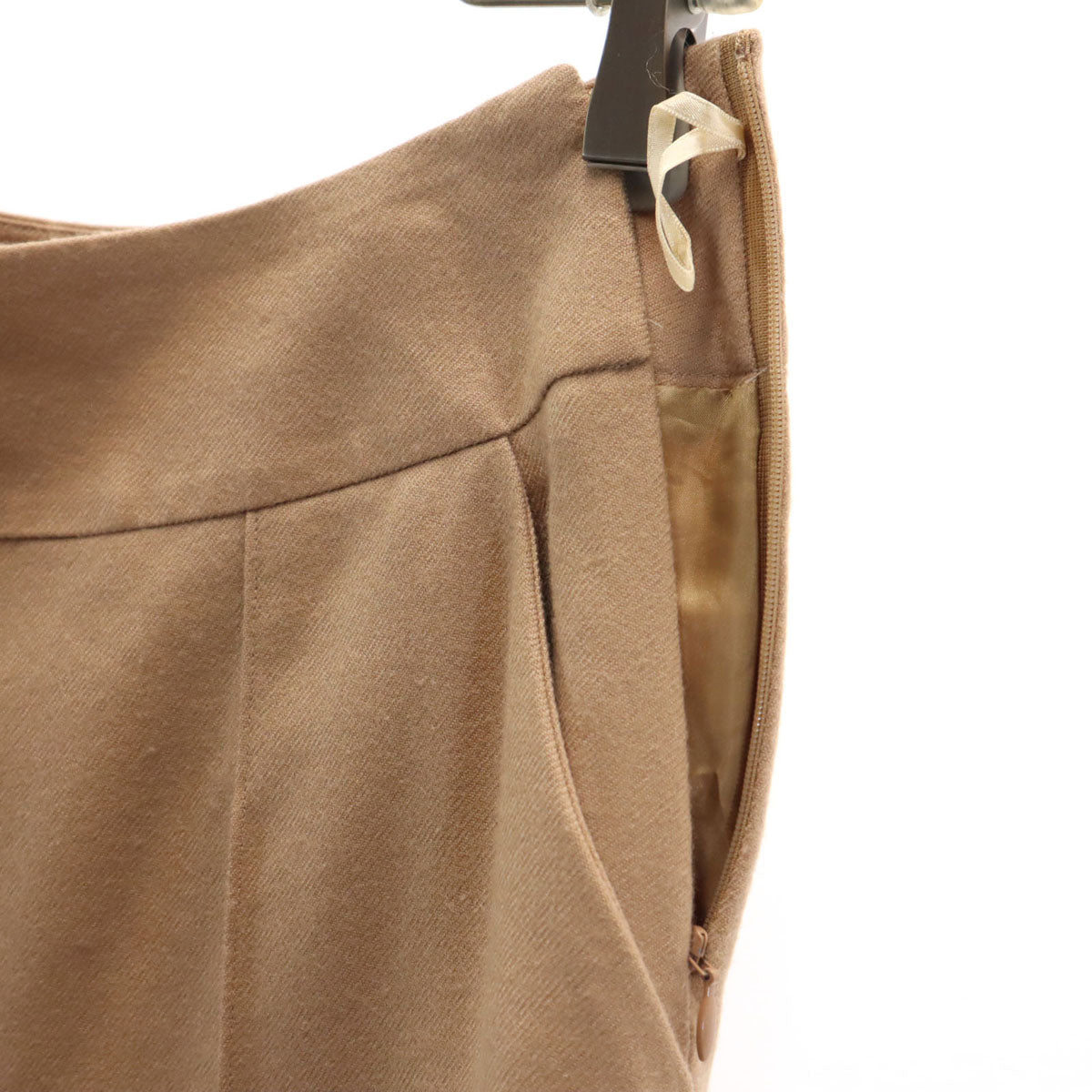 LANVIN en Bleu ランバンオンブルー ワイドパンツ 38 ベージュ レディース