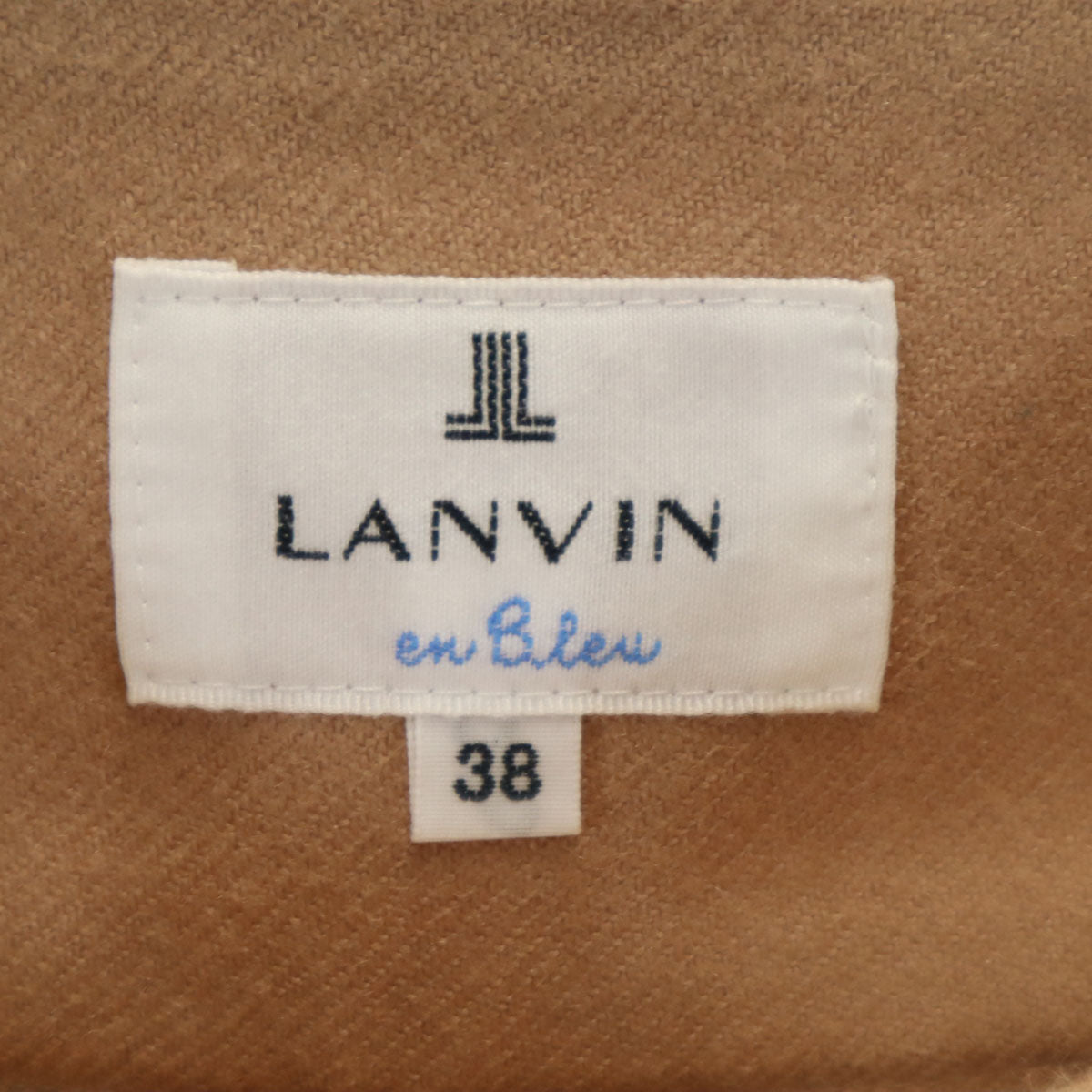 LANVIN en Bleu ランバンオンブルー ワイドパンツ 38 ベージュ レディース